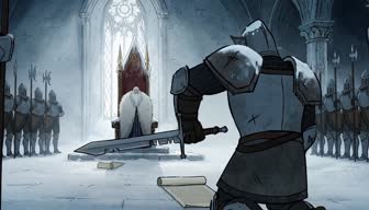 Ash Knight — Sincere duty becomes cruel when the knight refuses the king.