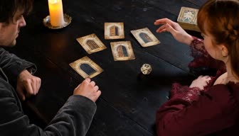 Fate Dice Table — Two players realize only one can receive the sixth-face rescue.