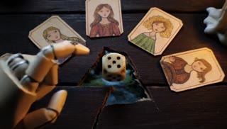 Fate Dice Table — entering a story from inside the protagonist viewed through chase-action.