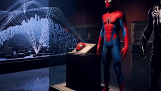 Spider-Man Museum: Web of Variants — anyone can wear the web mask viewed through crime-thriller.