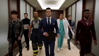 Surrounded by Handsome Men — first-person attraction viewed through chase-action.