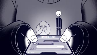 Typing... — waiting as emotional tension viewed through everyday-life.